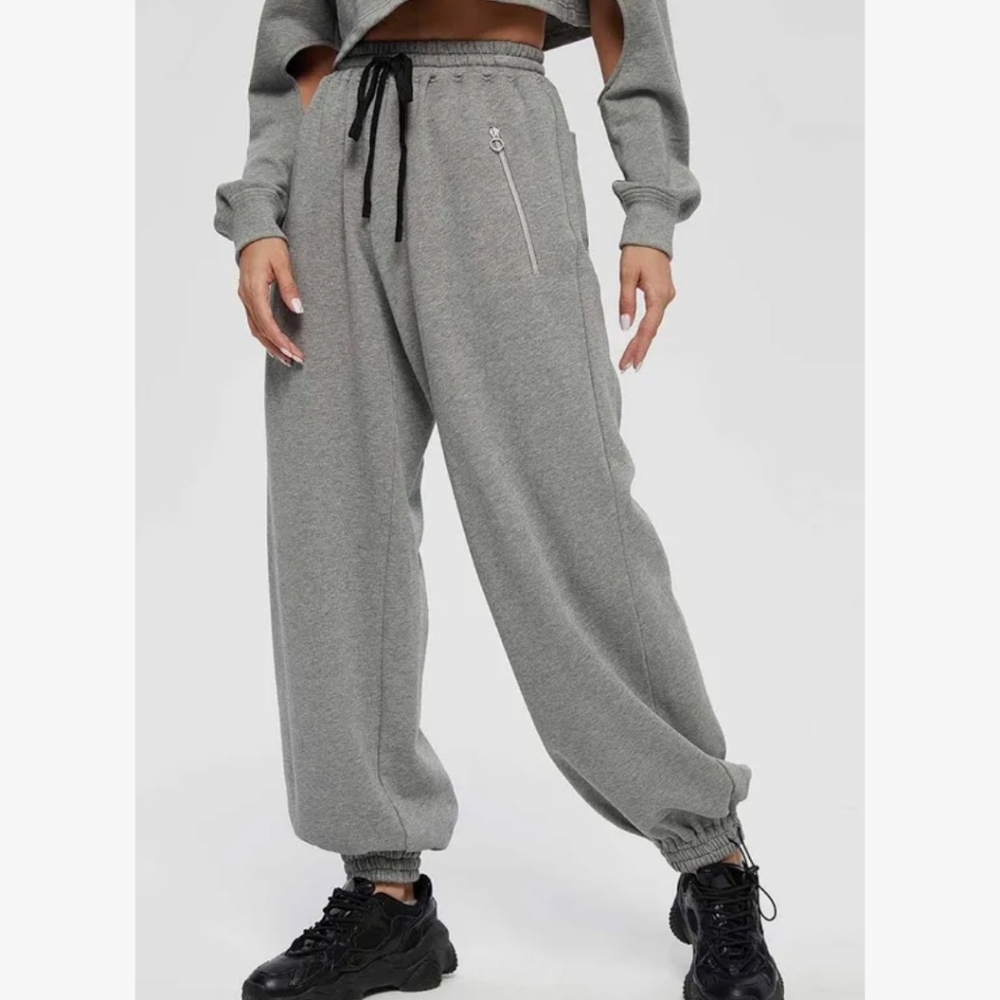NWT Zip Pocket Cotton Sweatpants (Grey) - Gentle Herd - Picture 1 of 14